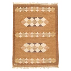 Mid-Century Swedish Flatweave Wool Rug by Gitt Grännsjö-Carlsson