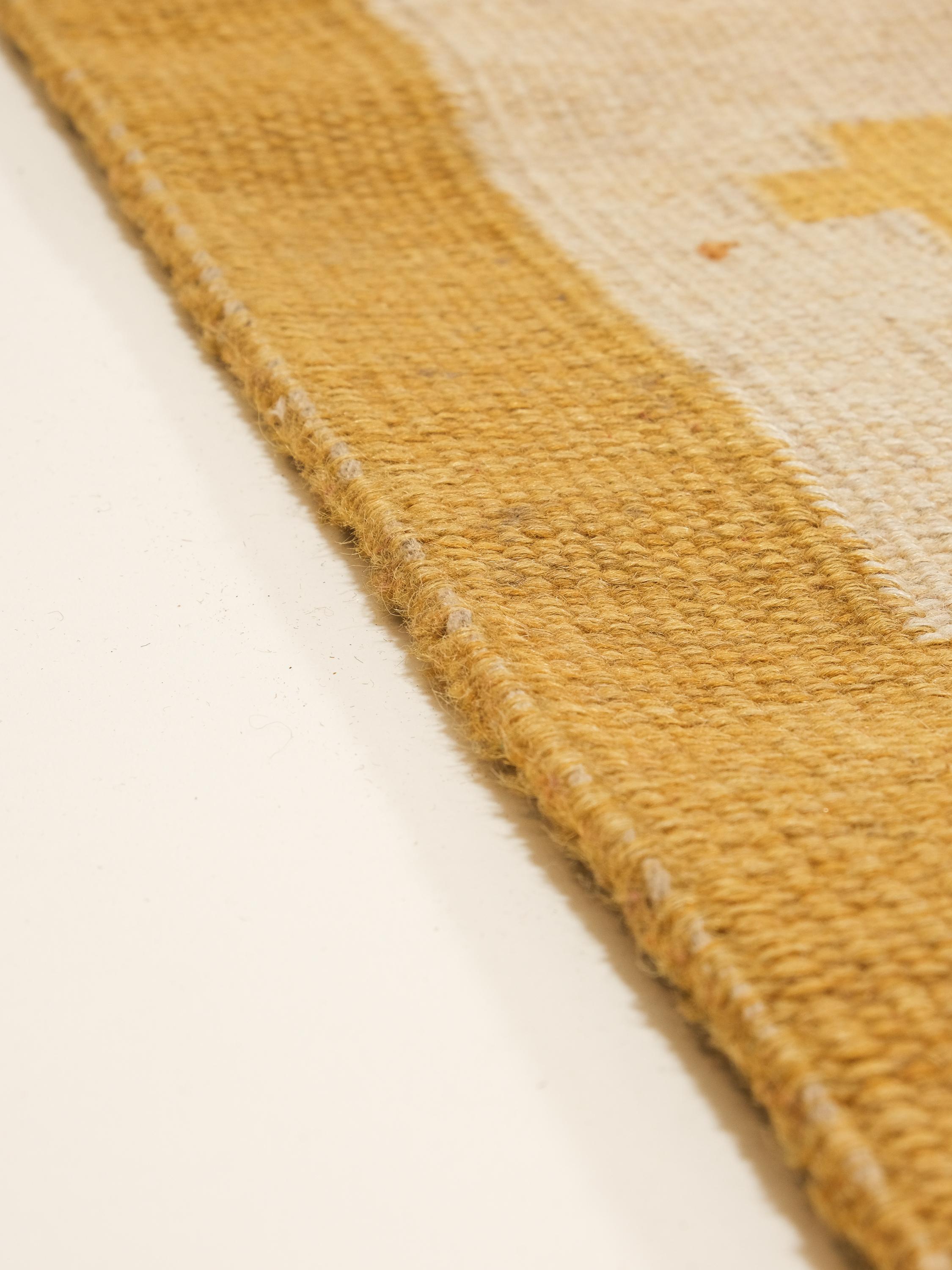 Mid-20th Century Mid-Century Swedish Flatweave Wool Rug For Sale