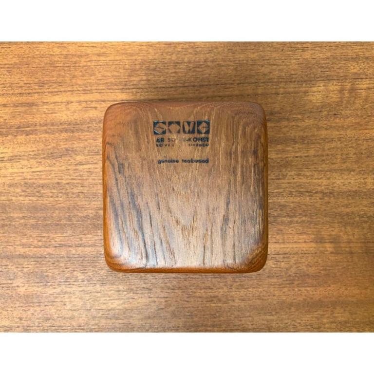 Ciotola a forma di scatola in teak Tabacco Tobak svedese di metà secolo di SOWE Svestad, anni '60 in vendita 4