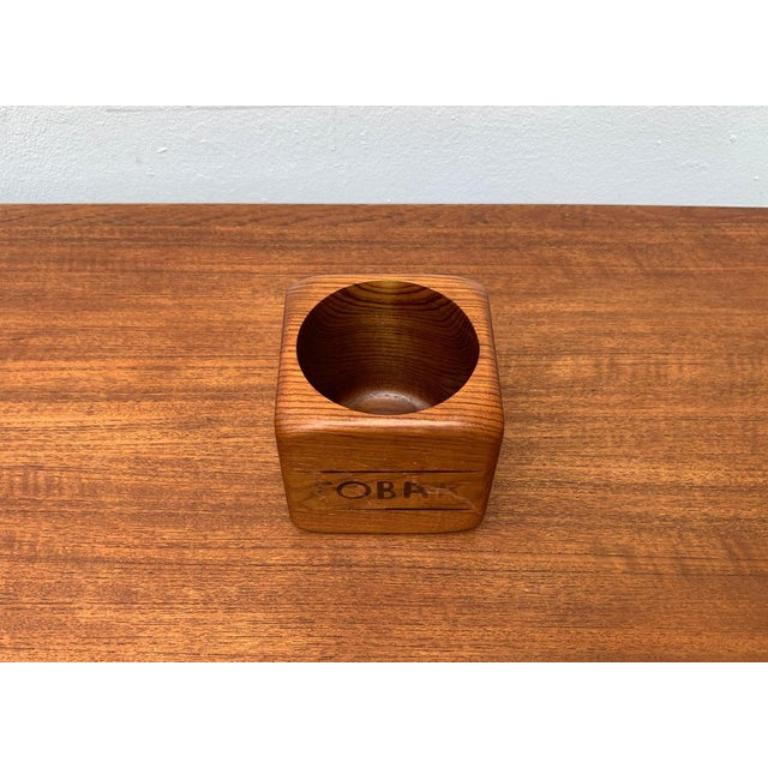 Mid-Century moderno Ciotola a forma di scatola in teak Tabacco Tobak svedese di metà secolo di SOWE Svestad, anni '60 in vendita