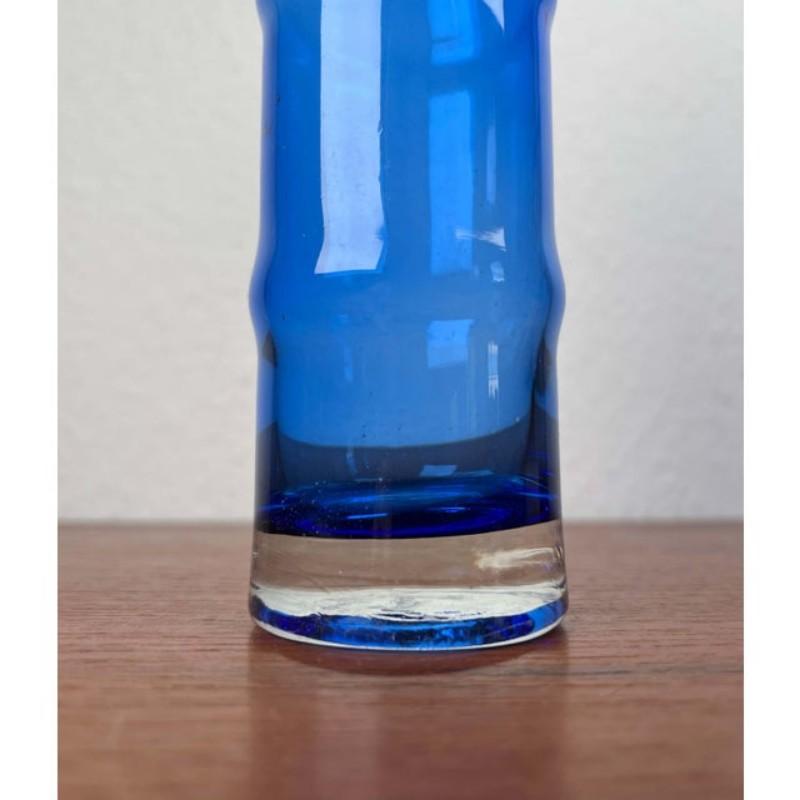 Vetro Vaso di bambù in vetro svedese di metà secolo di Aseda, Svezia, anni '60 in vendita