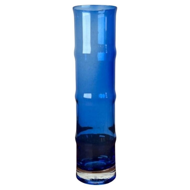 Vaso di bambù in vetro svedese di metà secolo di Aseda, Svezia, anni '60 in vendita