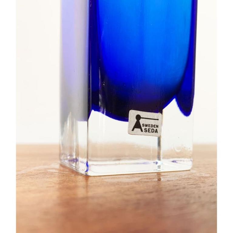 Vaso svedese a blocchi di vetro di metà secolo di Aseda Sweden, anni '60 in vendita 4