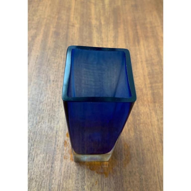 Vaso svedese a blocchi di vetro di metà secolo di Aseda Sweden, anni '60 in vendita 1