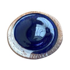 Cuenco de cristal sueco de mediados de siglo de Pukeberg Glass, años 60