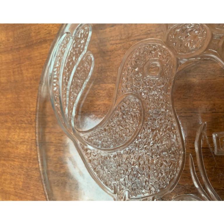 Plato de cristal sueco de mediados de siglo de Kosta Boda, años 60 en venta 3