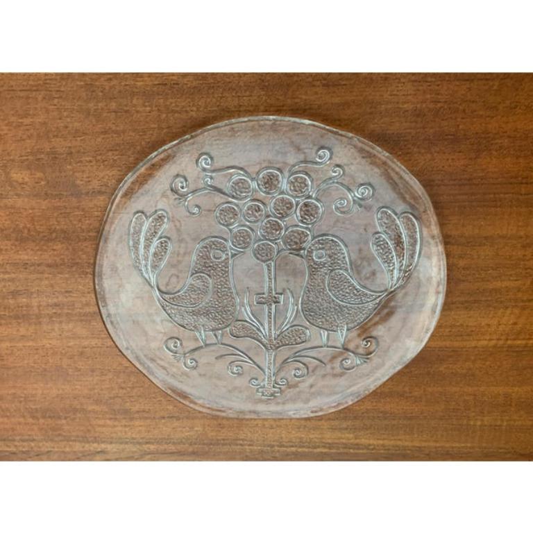 Plato de cristal sueco de mediados de siglo de Kosta Boda, años 60 en venta 4