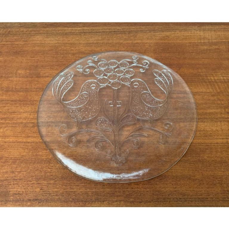Plato de cristal sueco de mediados de siglo de Kosta Boda, años 60 en venta 5