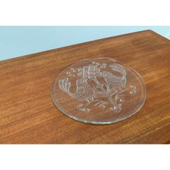 Mid-Century Swedish Glass Plate from Kosta Boda, 1960s