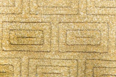 Mid-Century Swedish Golden Tan Rug Half Pile Rug Designed By Elsa Gullberg