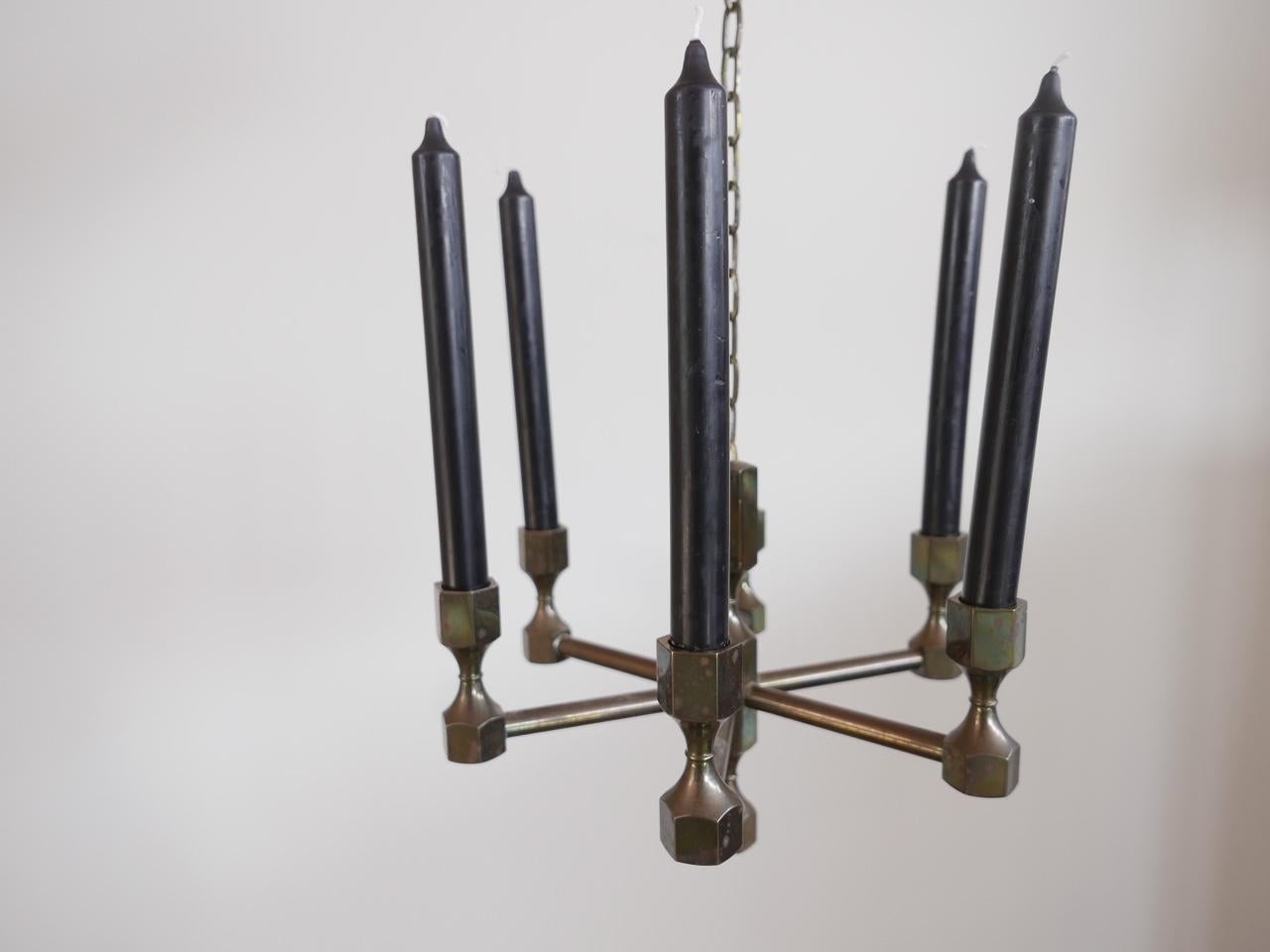 Midcentury Swedish Hanging Candelabra 6