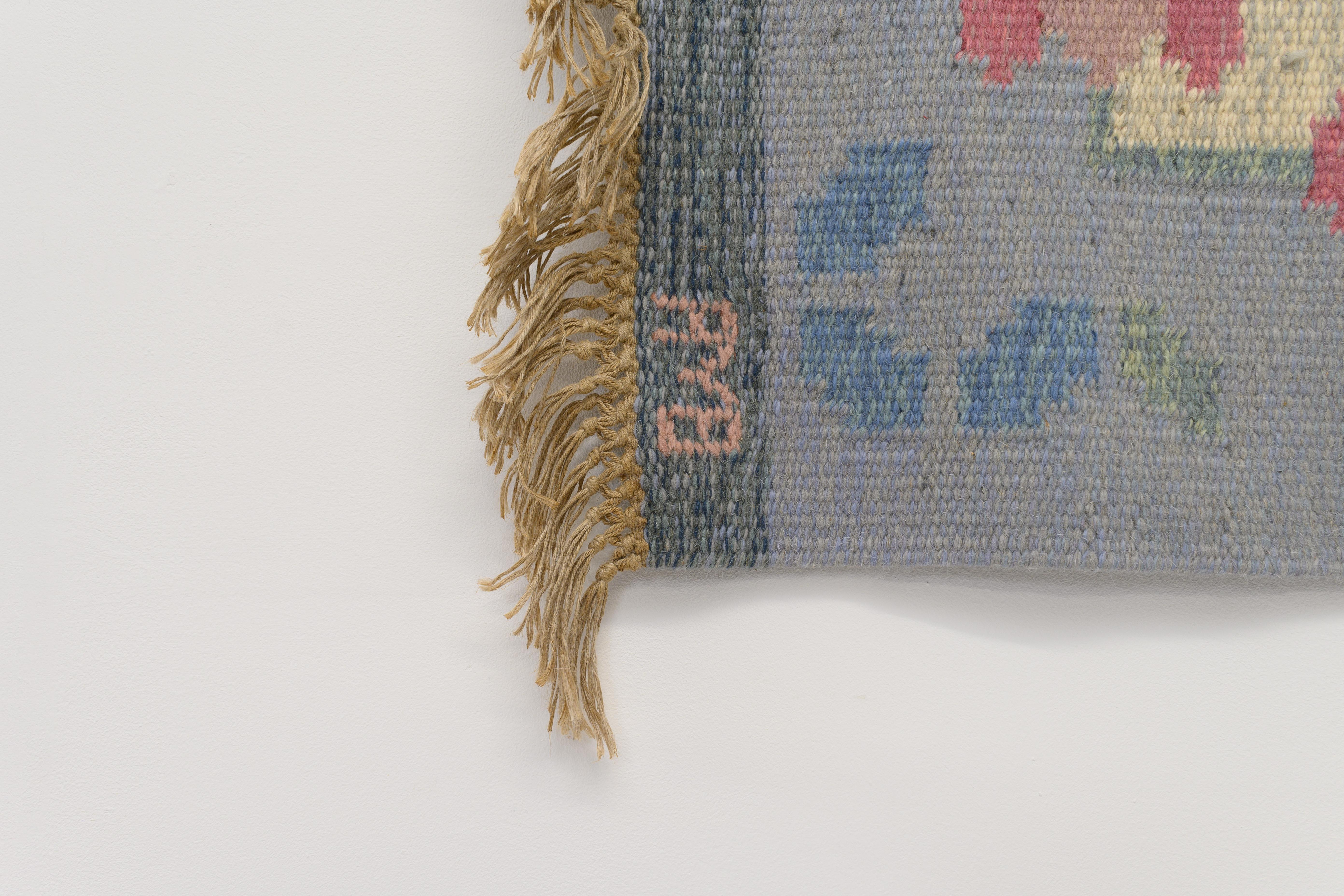 Mid-Century Modern Mid-Century Swedish Kilim by Anne Marie Boberg For Sale