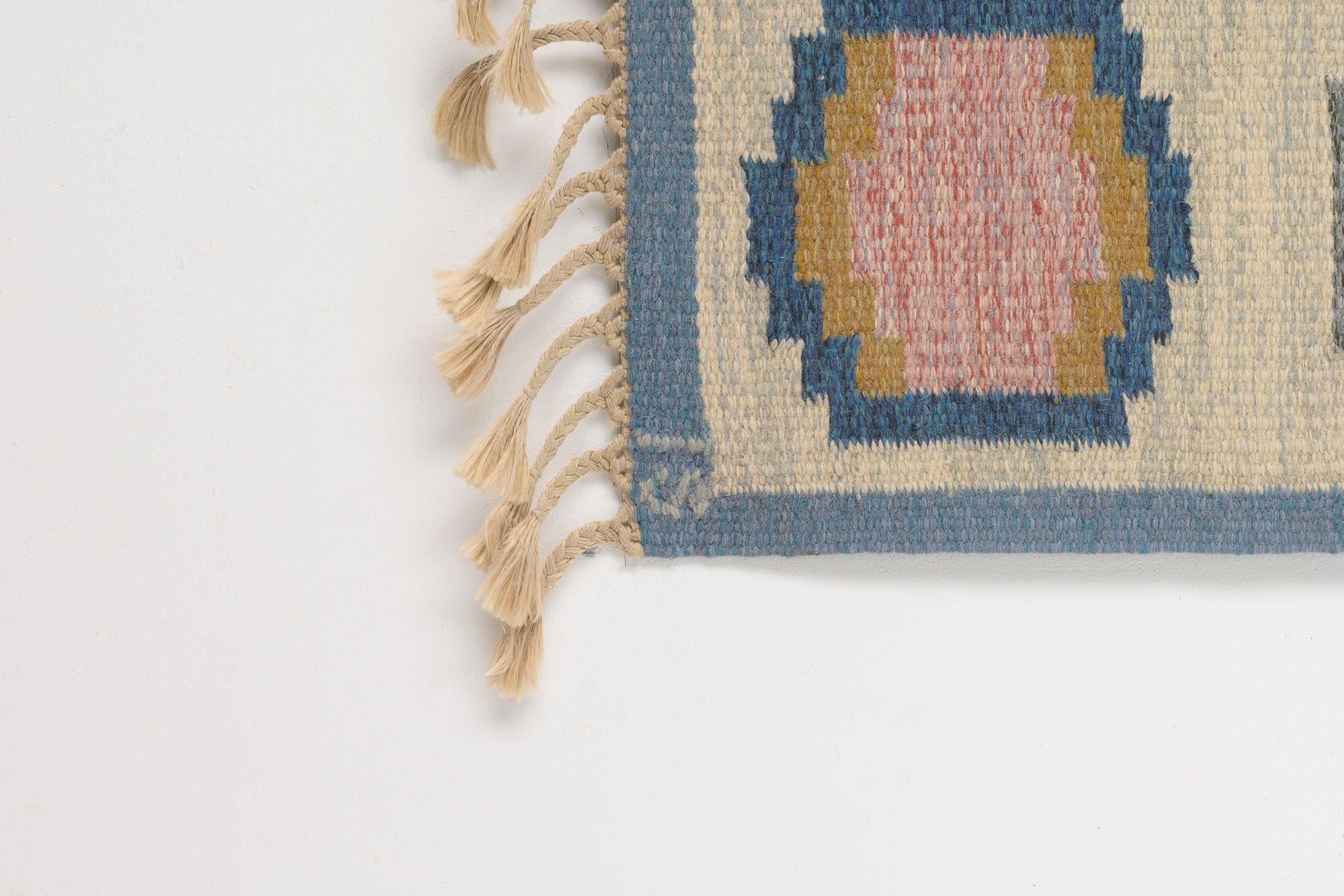 Mid-Century Swedish Kilim by Ingegerd Silow For Sale 1