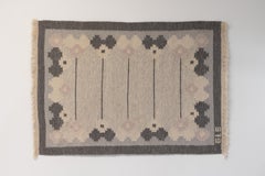 Mid-Century Swedish Kilim in Grey Tones