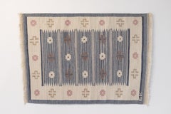 Mid-Century Swedish Kilim Signed GK
