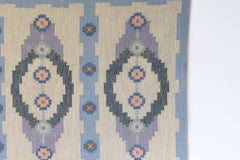 Mid-Century Swedish Kilim Signed TA