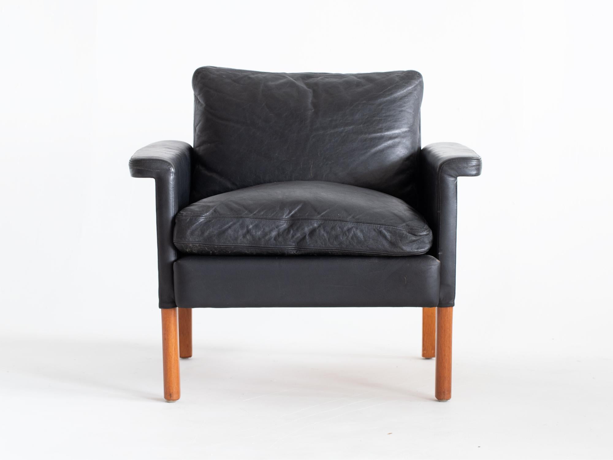 Mid-Century Modern Mid-Century Swedish Leather Armchair by Mio For Sale