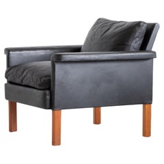 Retro Mid-Century Swedish Leather Armchair by Mio