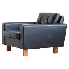 Mid-Century Swedish Leather Armchair Circa 1950s