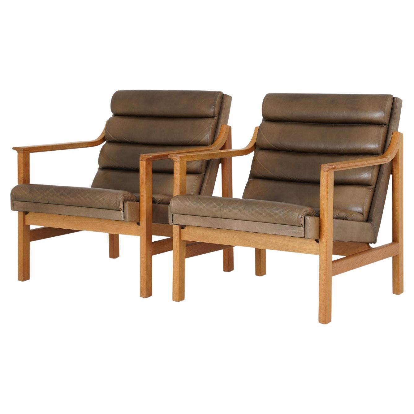 Mid-Century Swedish Lounge Chairs by Karl-Erik Ekselius for JOC Vetlanda For Sale