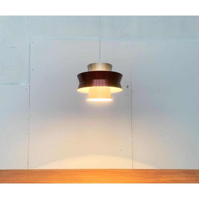 Mid-Century Modern Mid-Century Swedish Metal Pendant Lamp by Carl Thore for Granhaga For Sale