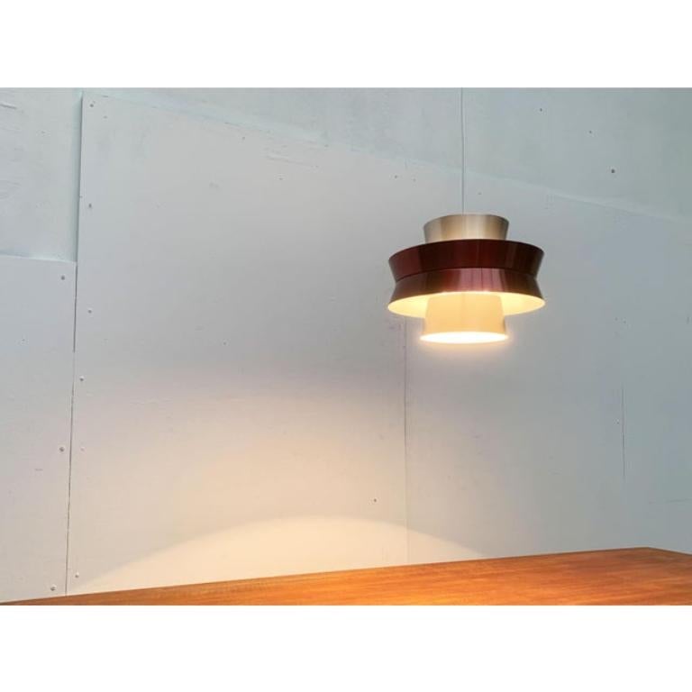 Mid-Century Swedish Metal Pendant Lamp by Carl Thore for Granhaga For Sale 1
