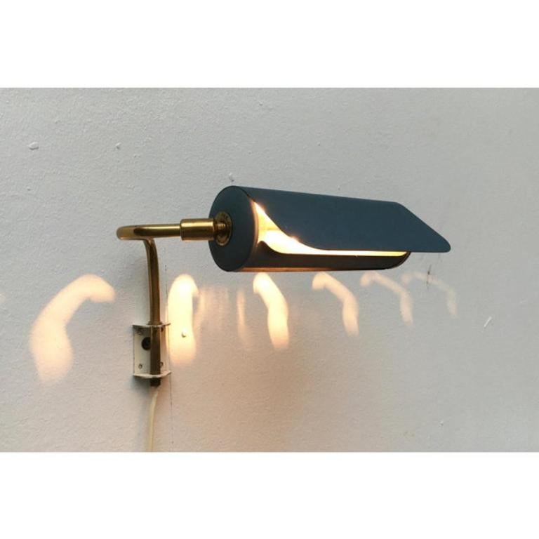 Metallo Lampada da parete minimalista svedese di metà secolo, anni '60 in vendita