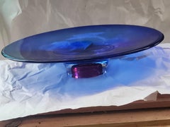 Mid-Century Swedish Modern Art Glass Bullicante Dish by Goran Warff & Kosta Boda