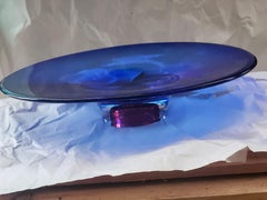 Mid-Century Swedish Modern Art Glass Bullicante Dish by Goran Warff & Kosta Boda