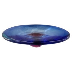 Mid-Century Swedish Modern Bullicante Zoom Glass Dish Kosta Boda & Goran Warff