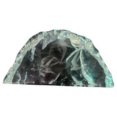 Mid-Century Swedish Modern Glass Sculpture Kosta Boda Paul Hoff Birds in Flight