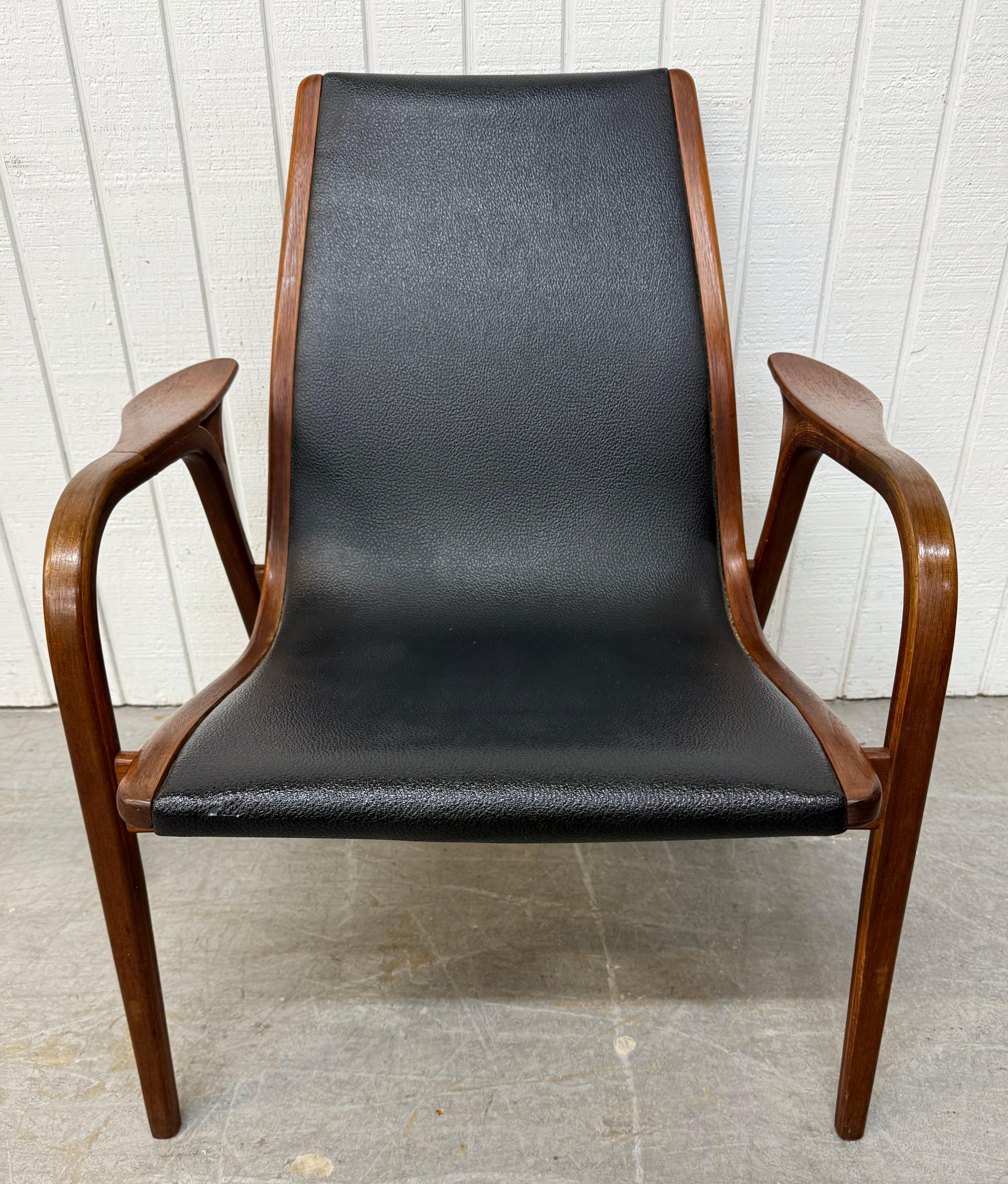 20th Century Mid-Century Swedish Modern Lamino Walnut Lounge Chairs - Set of 2 For Sale