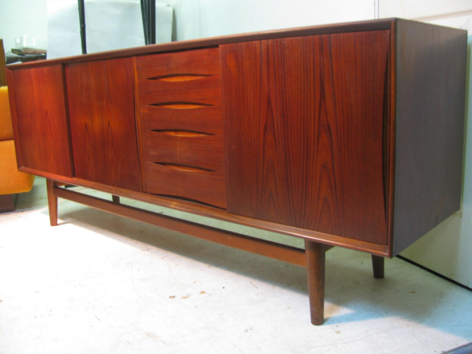 Oiled Mid Century Swedish Modern Teak Credenza