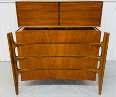 Mid-Century Swedish Modern William Hinn Sculptural Walnut 4-Piece Bedroom Set