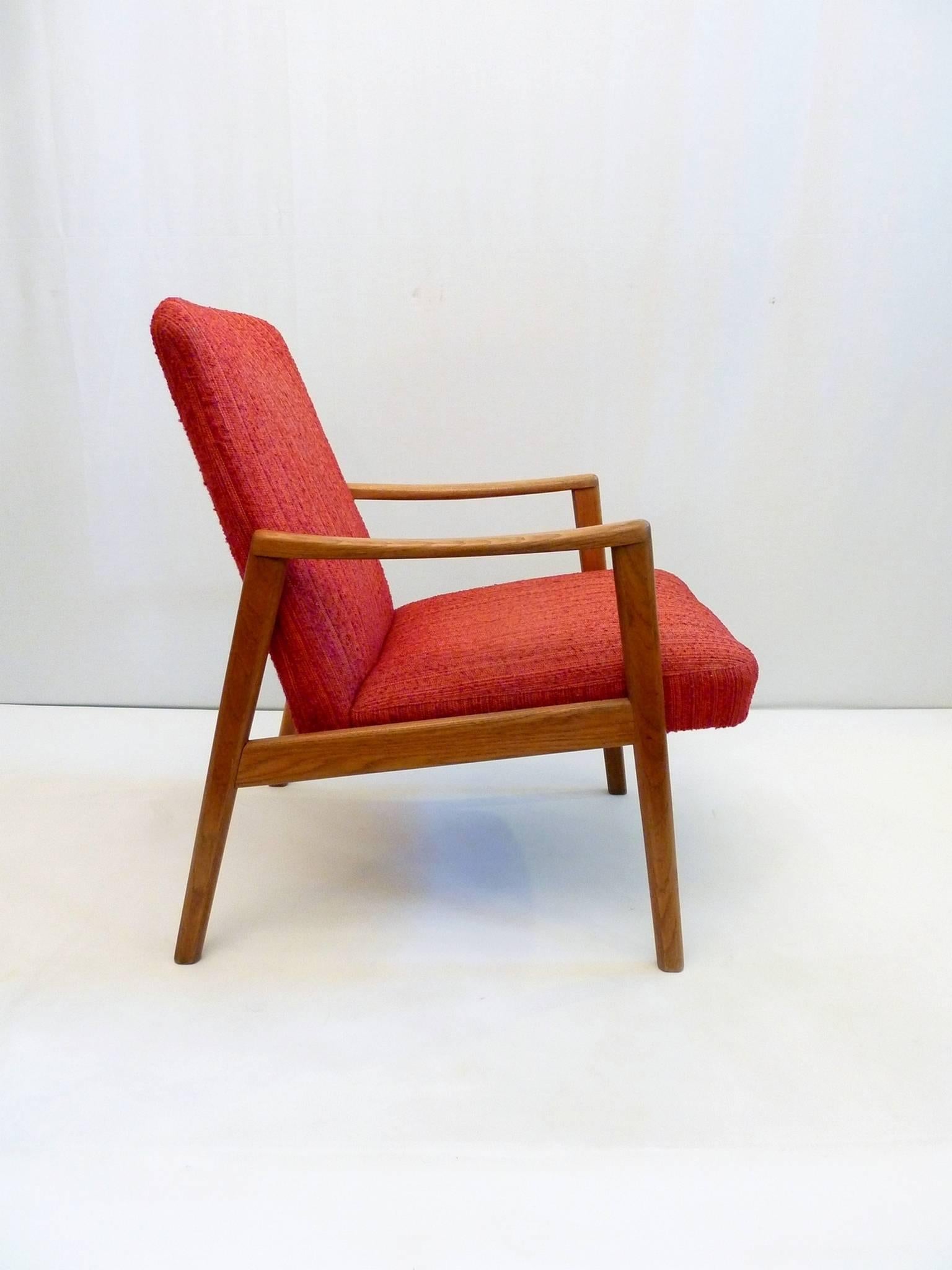 Midcentury Swedish Oak and Wool Easychairs In Excellent Condition For Sale In Albano Laziale, Rome/Lazio