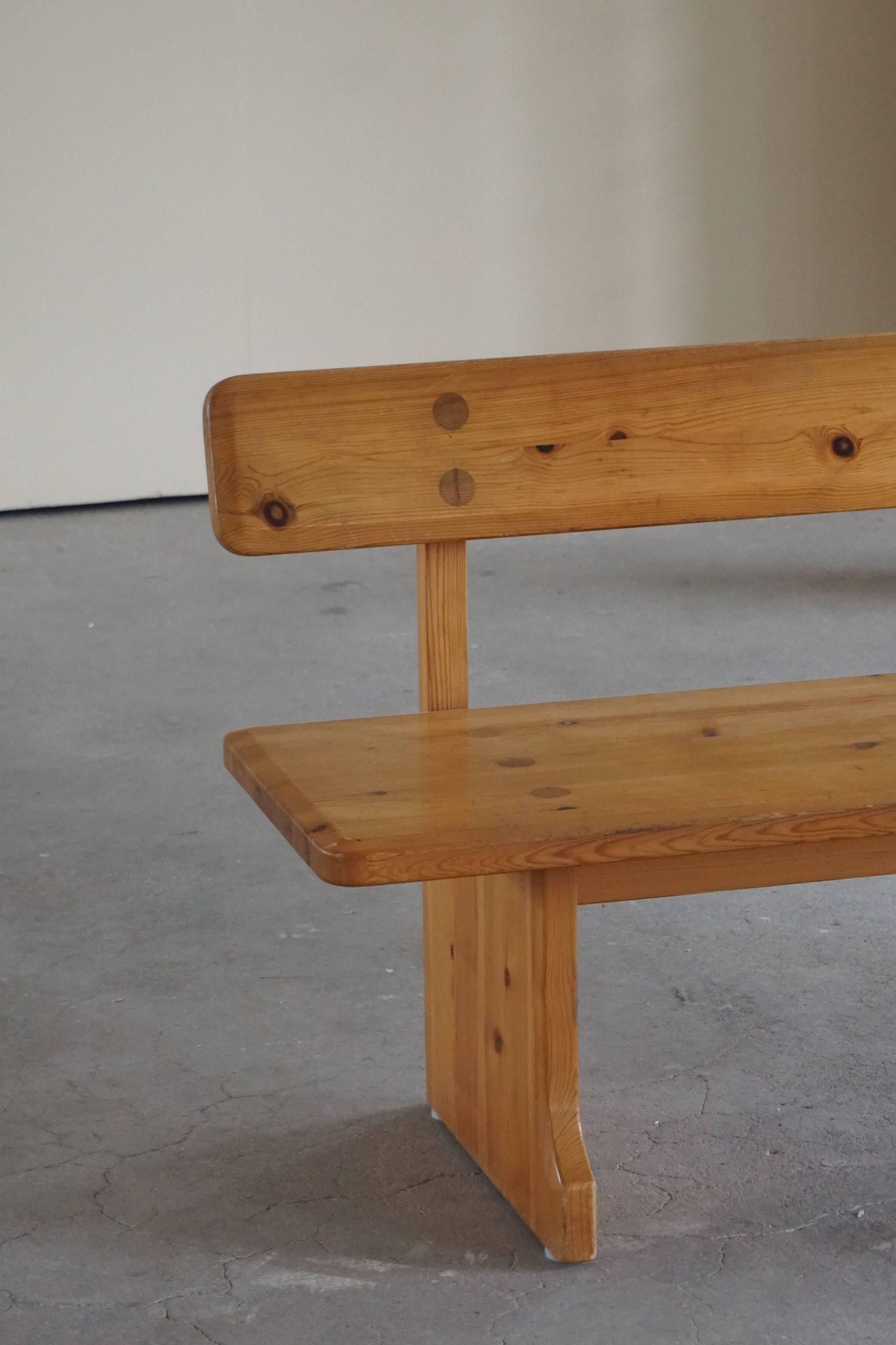Mid Century Swedish Pine Bench, Made by Carl Malmsten for Karl Andersson & Söner 5