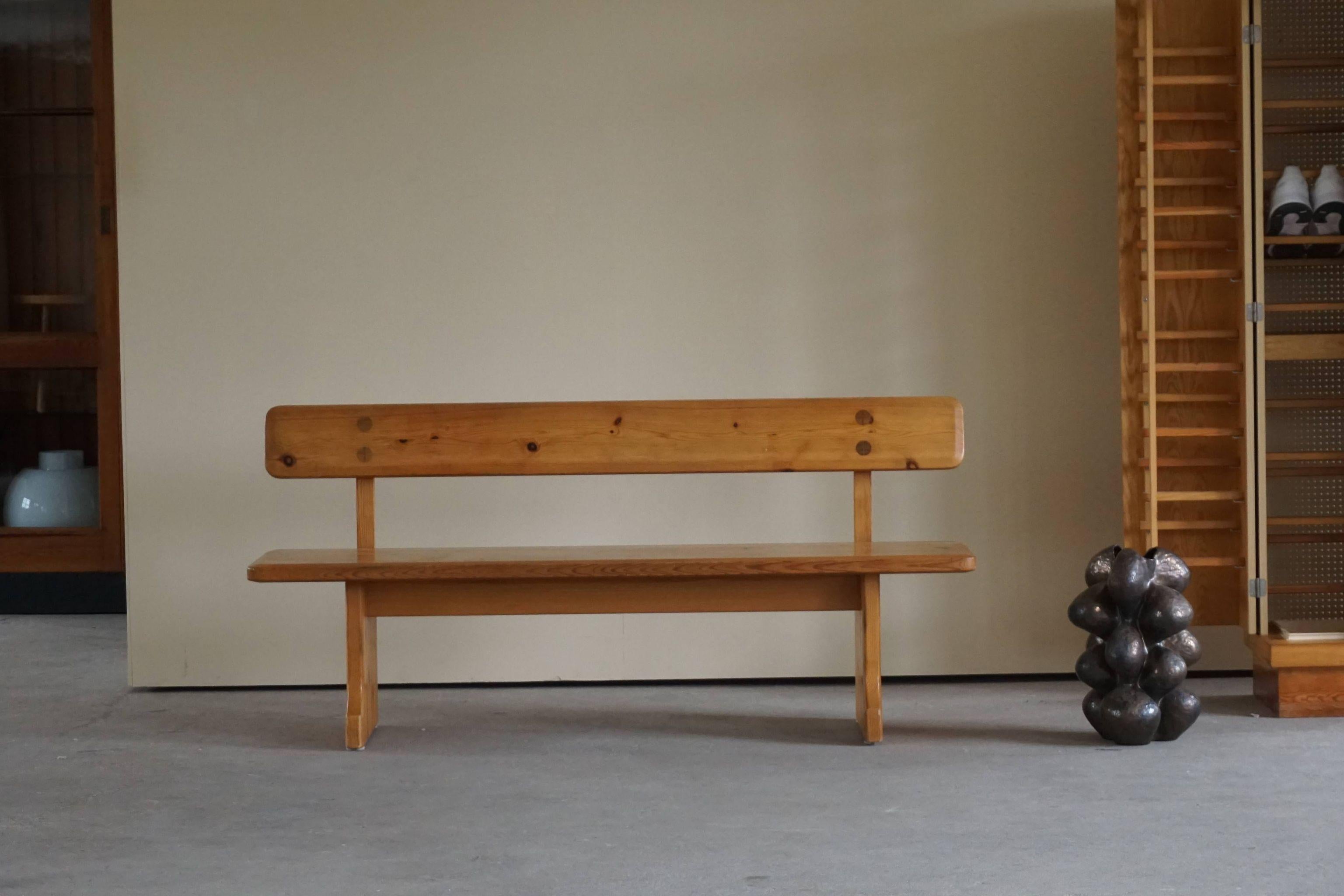 Mid Century Swedish Pine Bench, Made by Carl Malmsten for Karl Andersson & Söner 11
