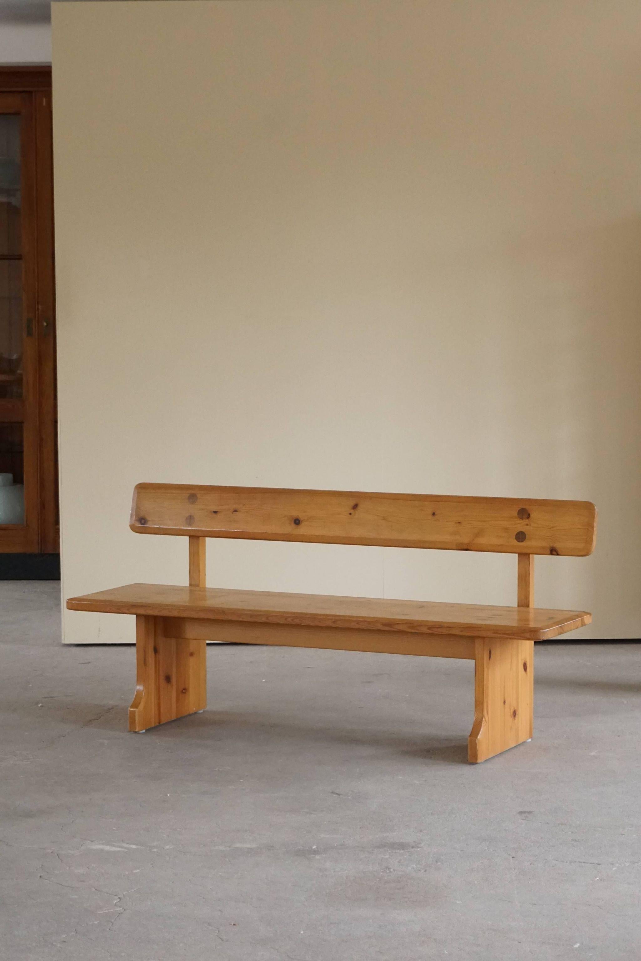 Mid Century Swedish Pine Bench, Made by Carl Malmsten for Karl Andersson & Söner 3