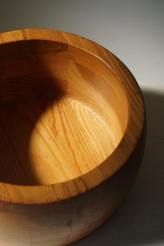 Schwedische Kiefernschale aus der Mitte des Jahrhunderts, entworfen in Holmbergs, 1980er Jahre