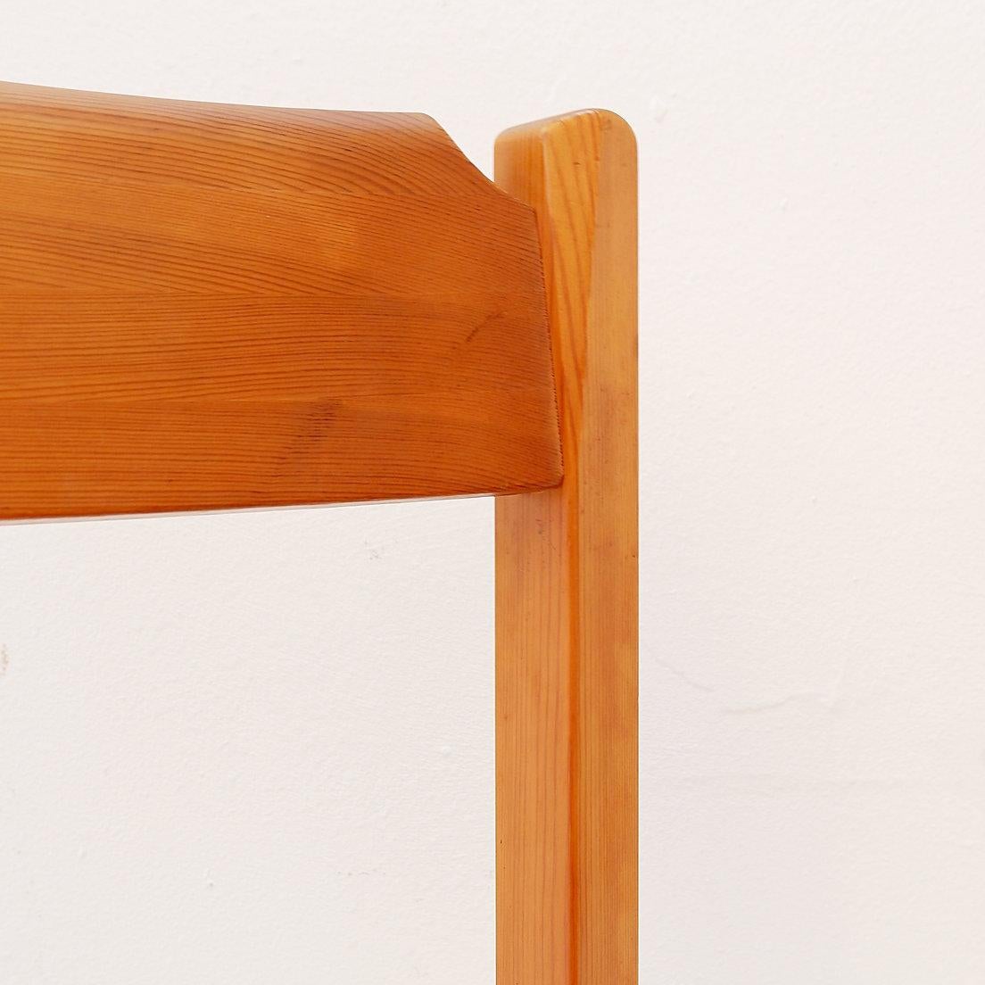 mid-century Swedish Pine Wood dining set - 1970s - 1 table & 4 chairs For Sale 6