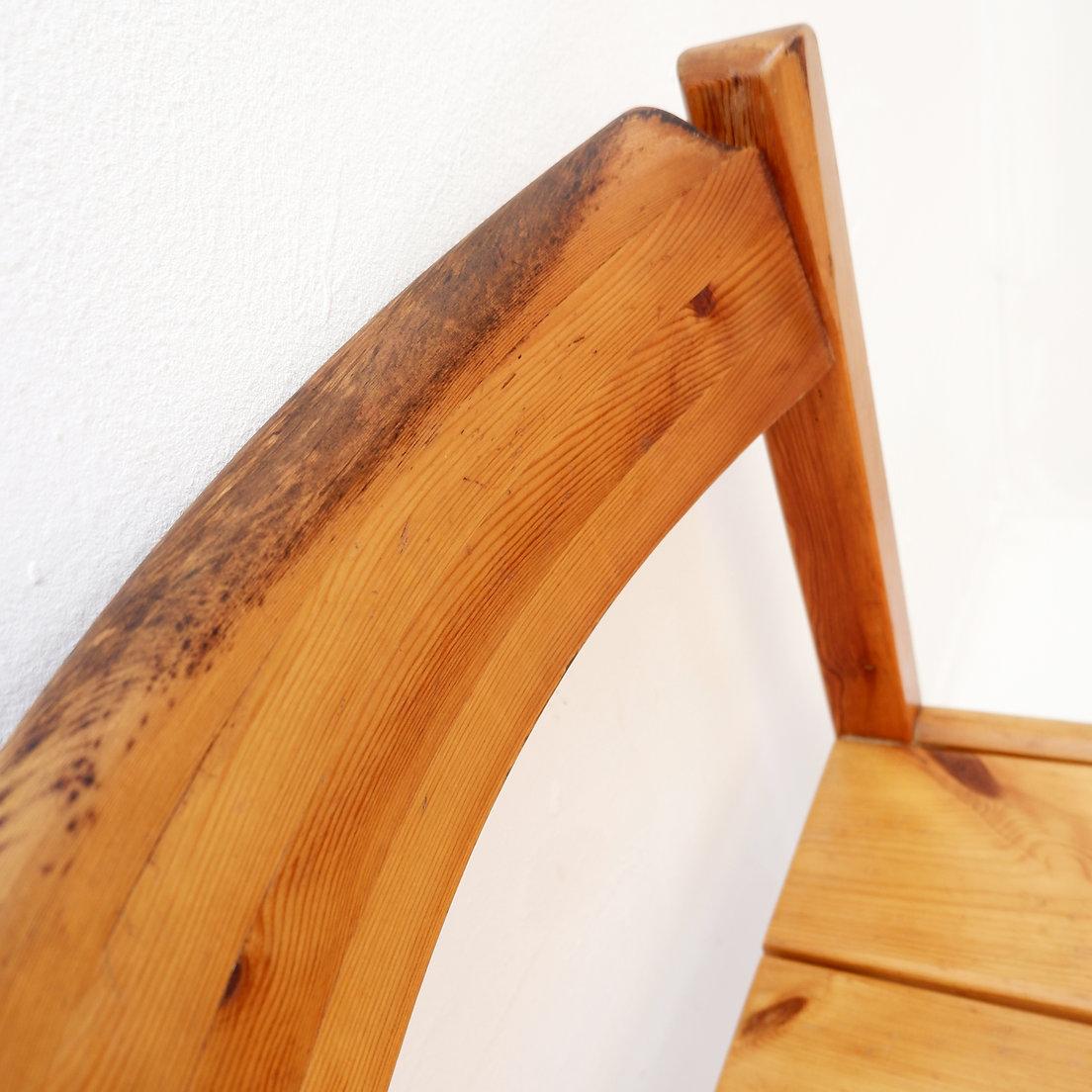 mid-century Swedish Pine Wood dining set - 1970s - 1 table & 4 chairs For Sale 9