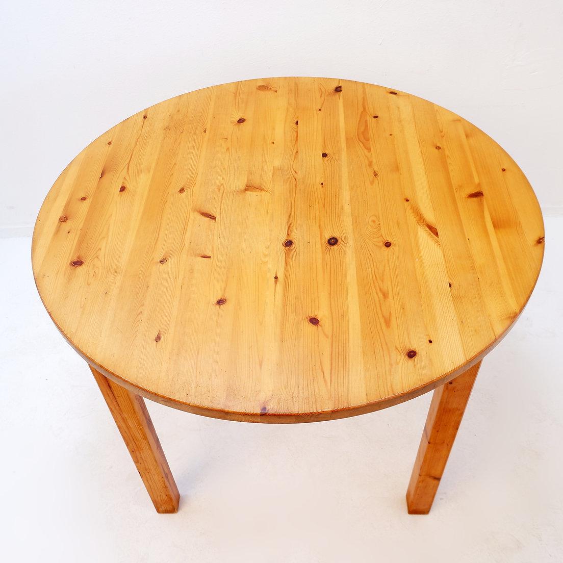 mid-century Swedish Pine Wood dining set - 1970s - 1 table & 4 chairs In Good Condition For Sale In Linkebeek, BE