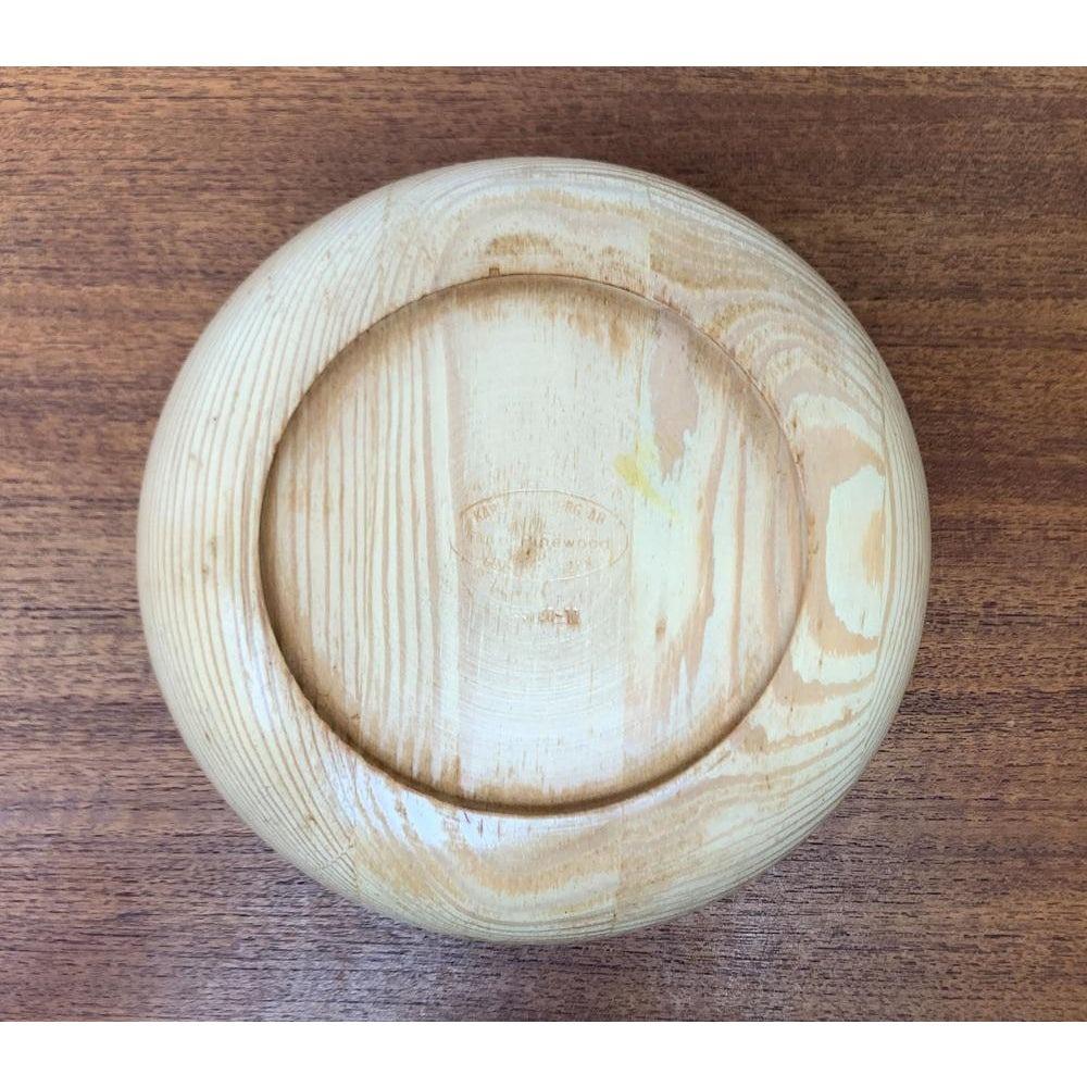 Mid-Century Swedish Pinewood Bowl from Karl Holmberg AB For Sale 4