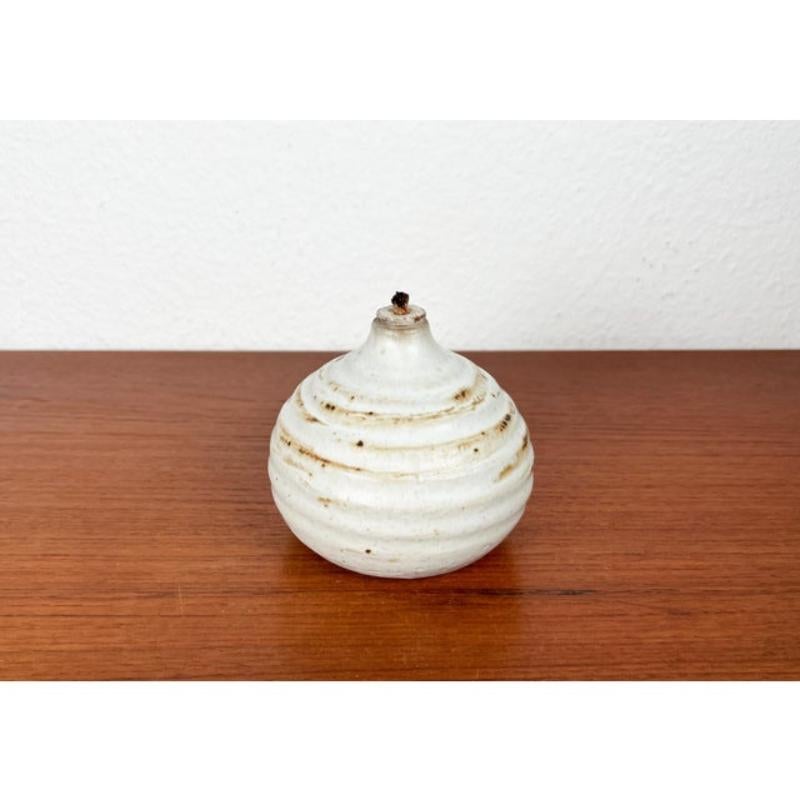 Mid-Century Modern Lampe à huile en poterie suédoise du milieu du siècle par Ulla Nilsson pour Arvika, années 1960 en vente