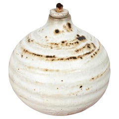 Lampe à huile en poterie suédoise du milieu du siècle par Ulla Nilsson pour Arvika, années 1960