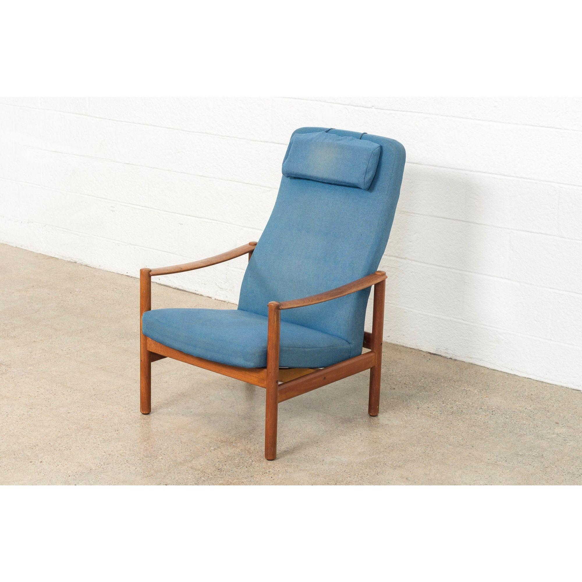 Scandinavian Modern Mid Century Swedish Reclining Lounge Chair in Teak by Folke Ohlsson, circa 1960