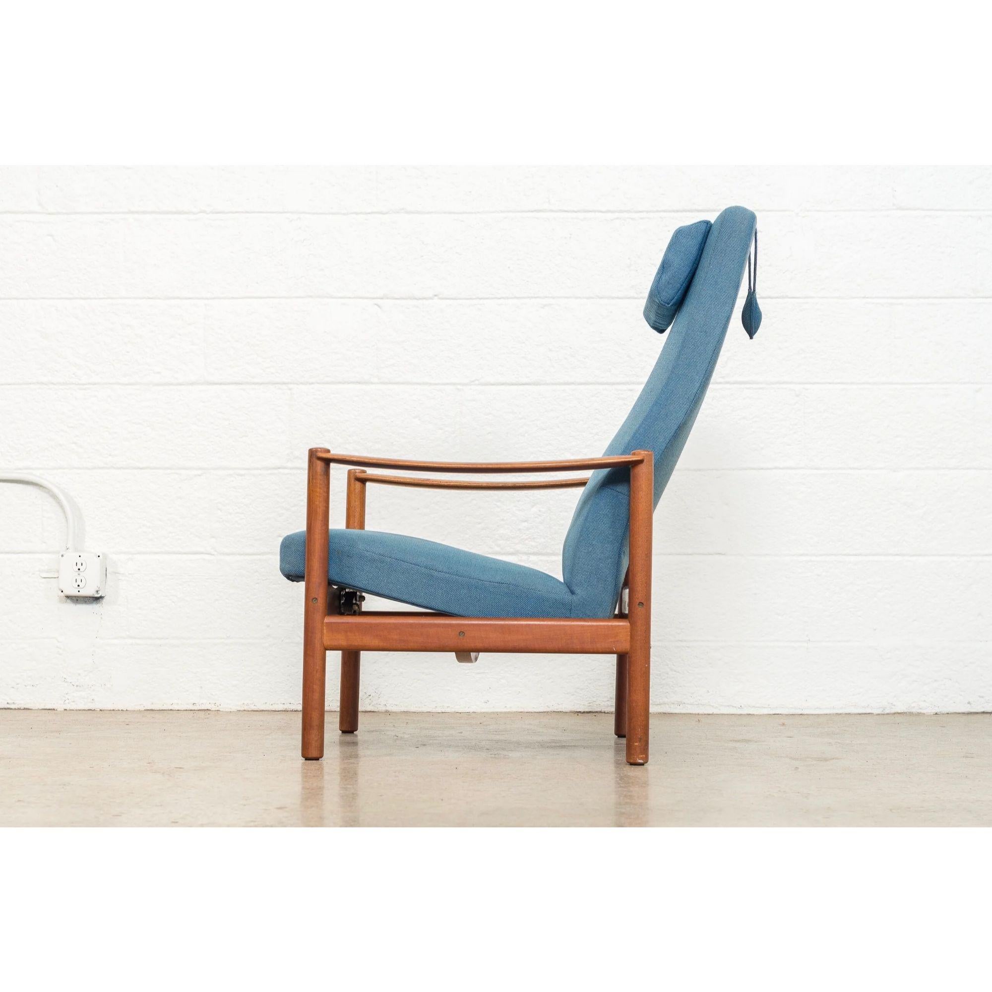 Mid Century Swedish Reclining Lounge Chair in Teak by Folke Ohlsson, circa 1960 1