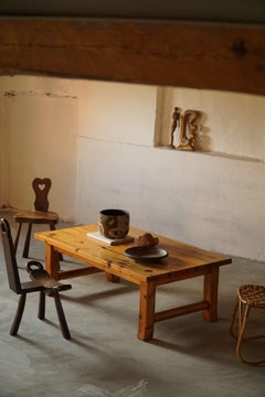 Mid Century Swedish Rectangular Table in Solid Pine, Made by Östen Kristiansson