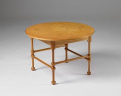 Mid Century Swedish Round Mahogany Occasional Table by Josef Frank Model 2126