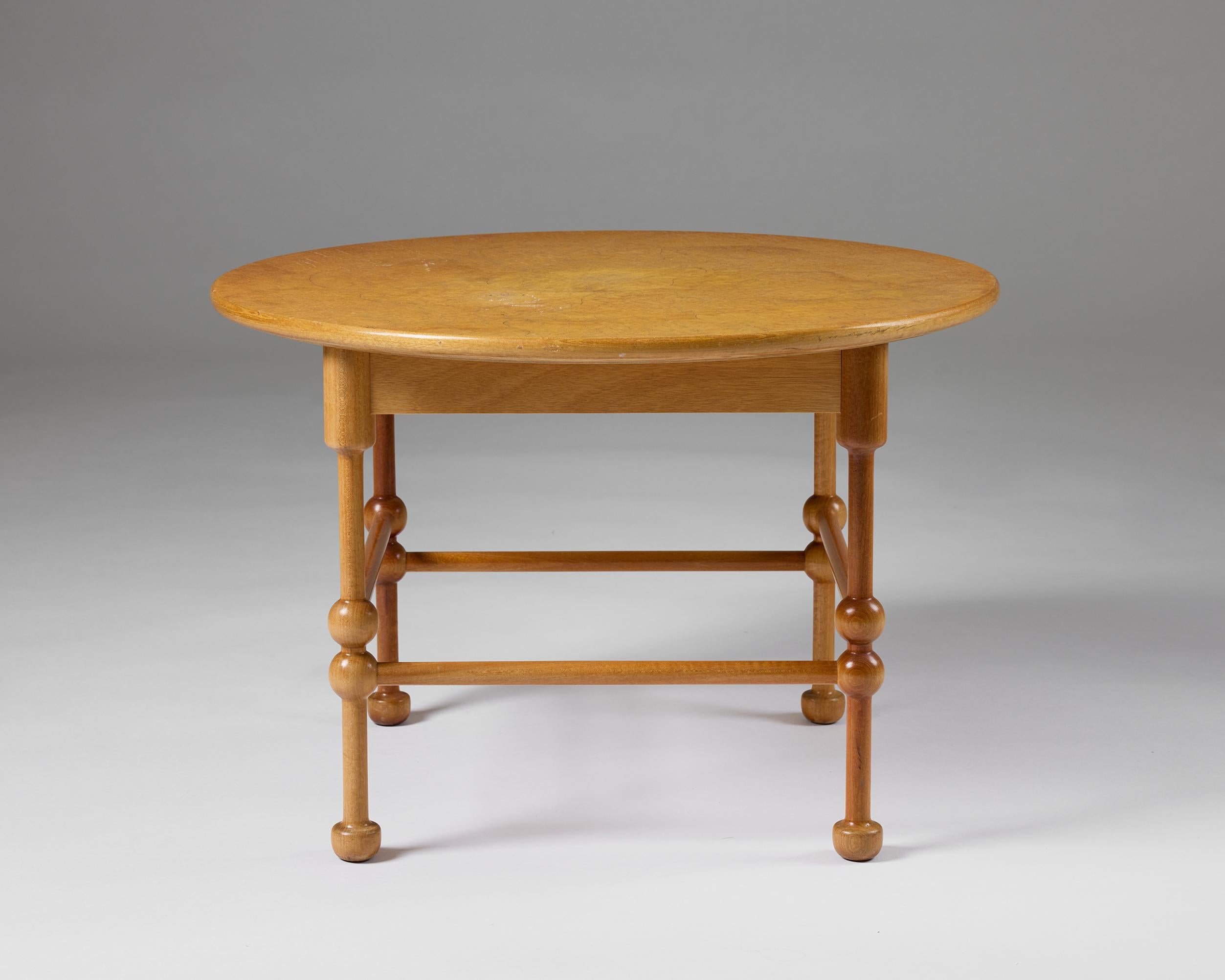 Mid-20th Century Mid Century Swedish Round Mahogany Occasional Table by Josef Frank Model 2126 For Sale